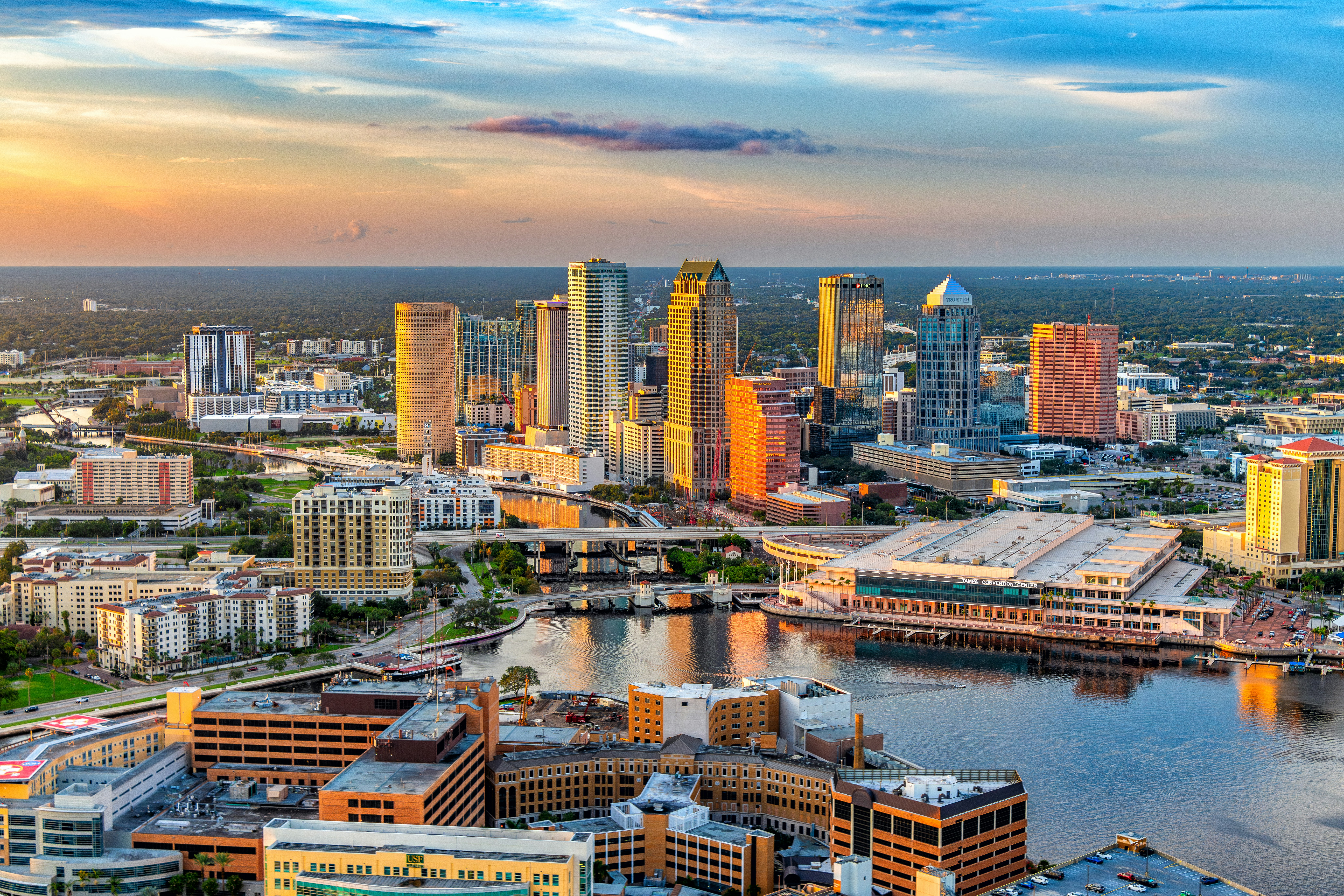 Tampa–St. Petersburg, FL skyline — local weather forecast and conditions